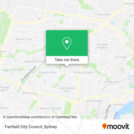 Fairfield City Council map