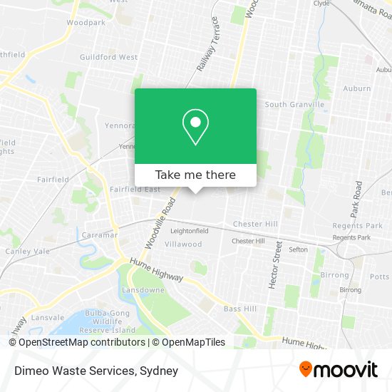 Dimeo Waste Services map