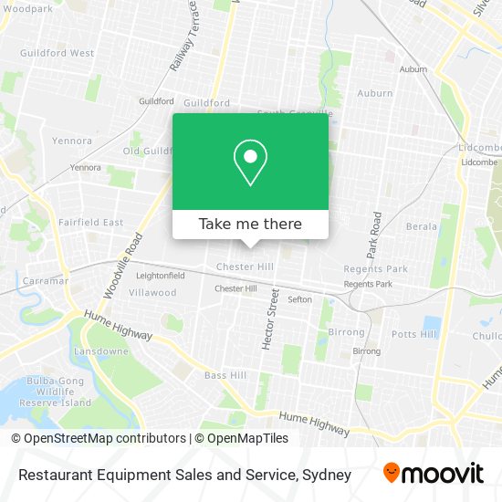 Restaurant Equipment Sales and Service map