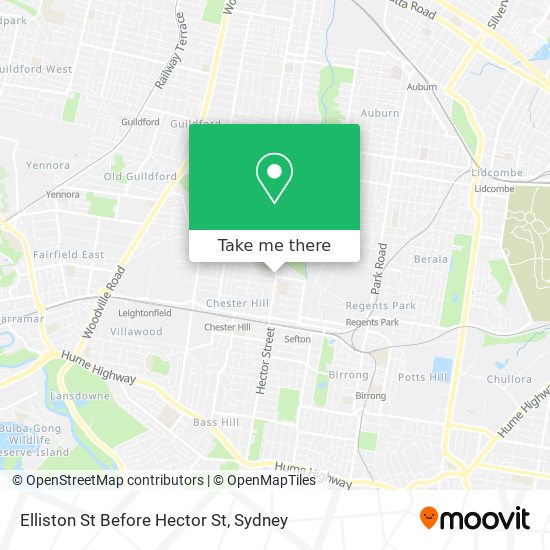 Elliston St Before Hector St map