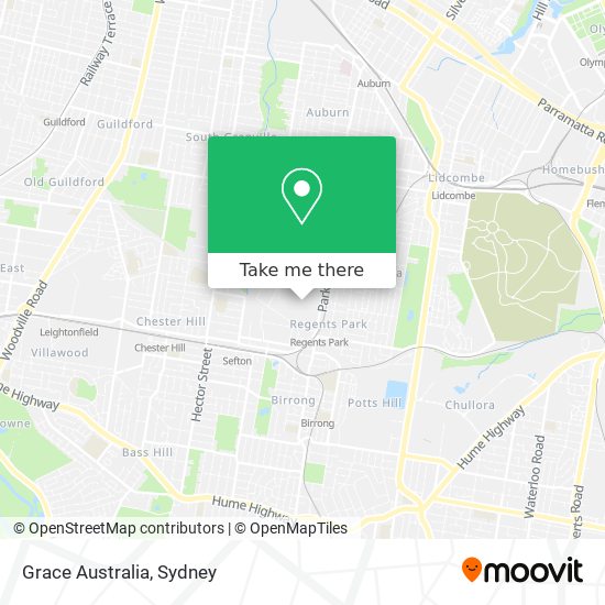 Mapa Grace Australia