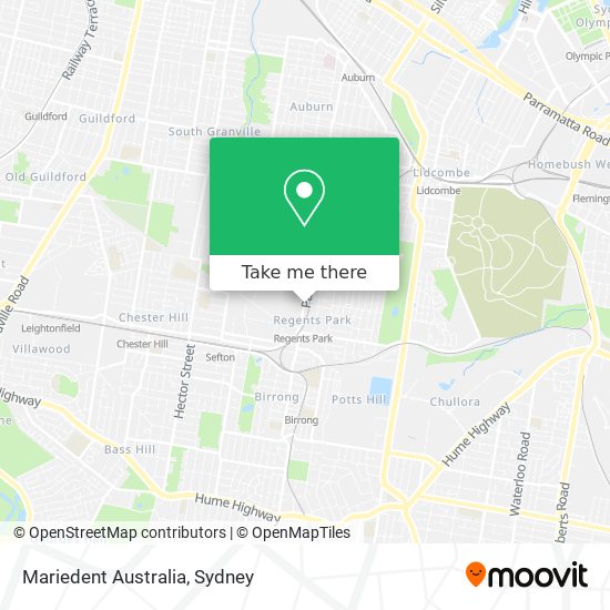 Mariedent Australia map