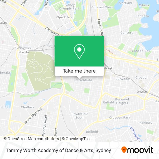 Tammy Worth Academy of Dance & Arts map