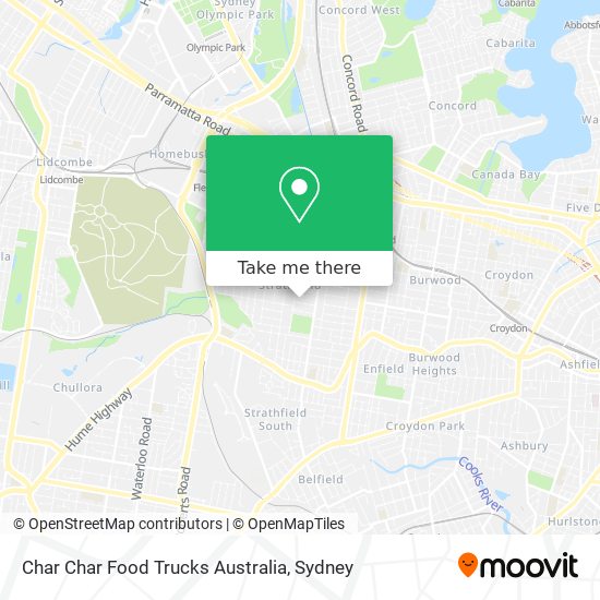 Char Char Food Trucks Australia map