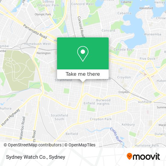 Sydney Watch Co. map