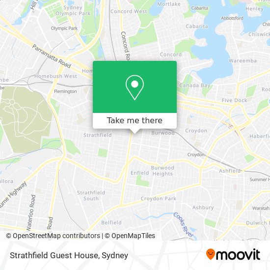 Mapa Strathfield Guest House