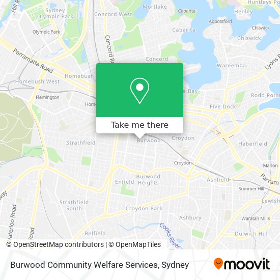 Mapa Burwood Community Welfare Services