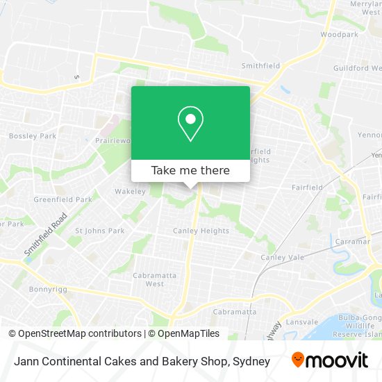 Jann Continental Cakes and Bakery Shop map