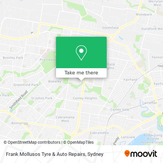 Frank Mollusos Tyre & Auto Repairs map