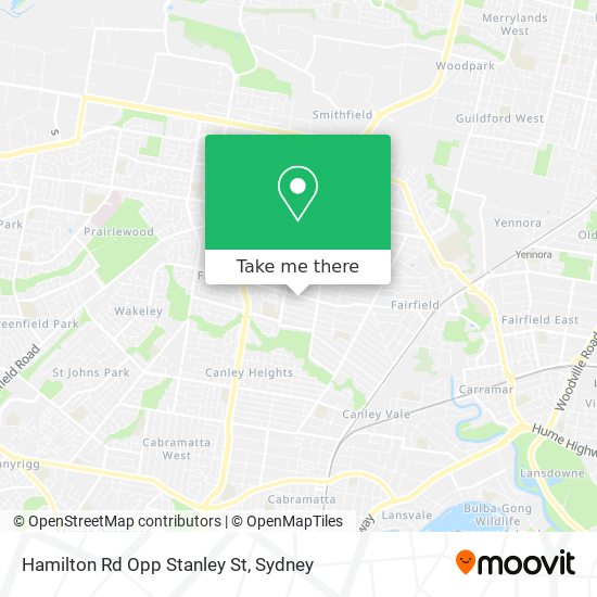 Mapa Hamilton Rd Opp Stanley St