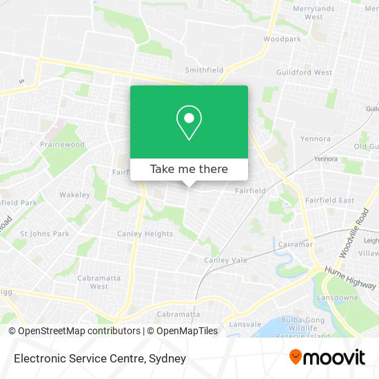 Electronic Service Centre map