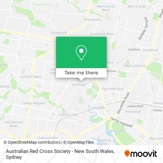 Australian Red Cross Society - New South Wales map