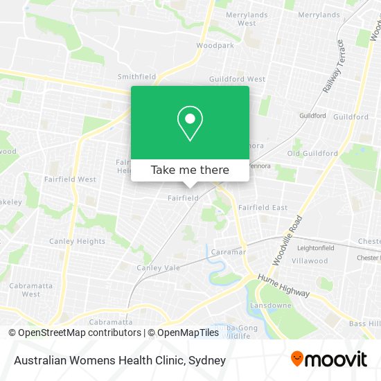Australian Womens Health Clinic map