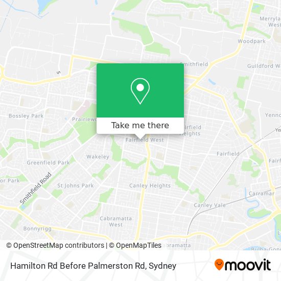 Mapa Hamilton Rd Before Palmerston Rd