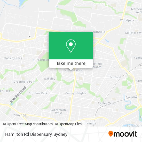 Mapa Hamilton Rd Dispensary