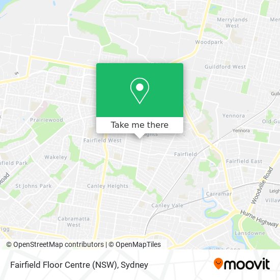 Fairfield Floor Centre (NSW) map