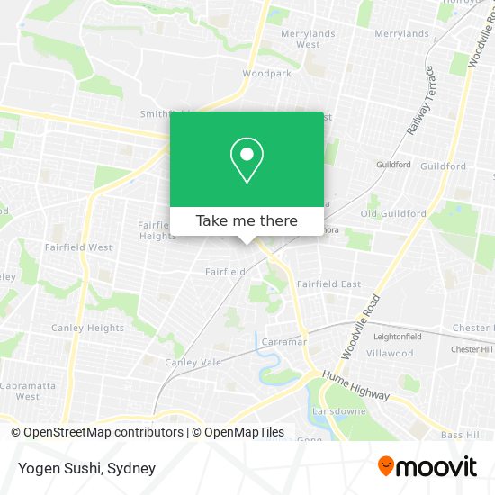 Yogen Sushi map