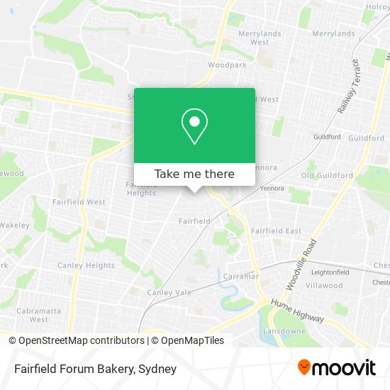 Fairfield Forum Bakery map