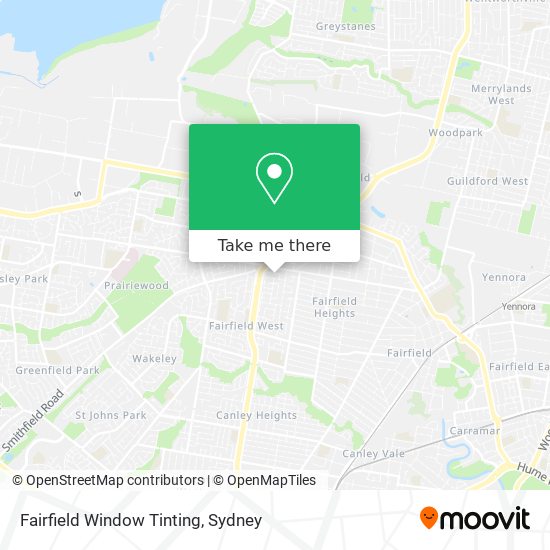 Mapa Fairfield Window Tinting