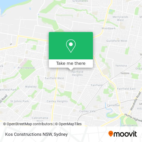 Kos Constructions NSW map