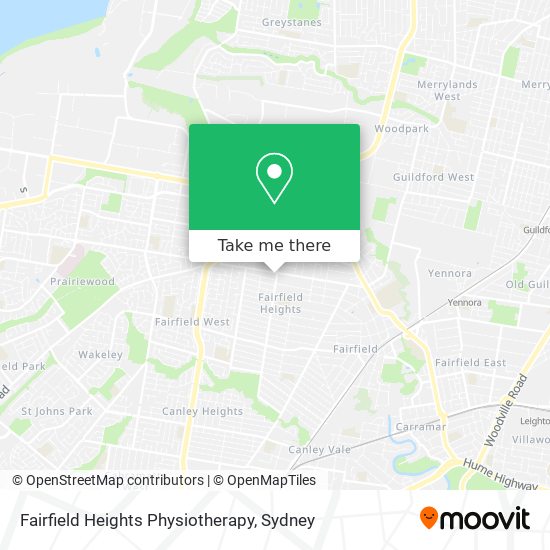 Mapa Fairfield Heights Physiotherapy