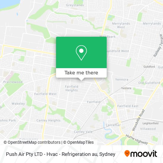 Push Air Pty LTD - Hvac - Refrigeration au map