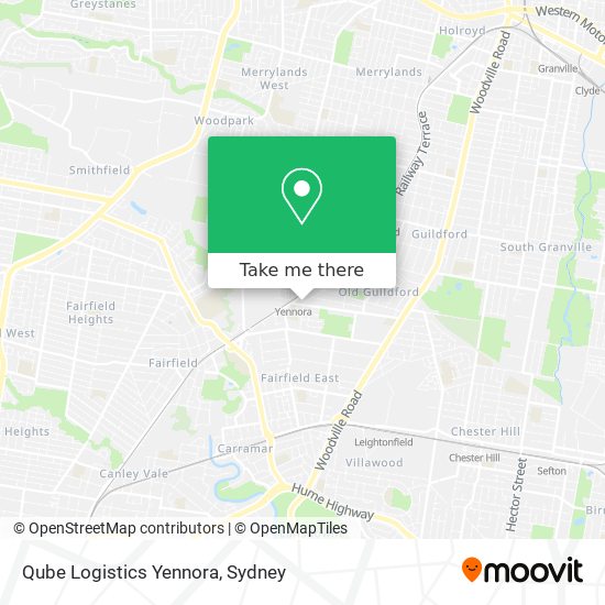 Qube Logistics Yennora map