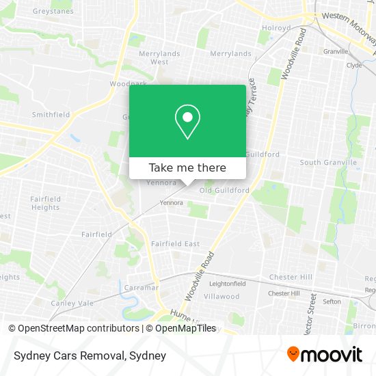 Mapa Sydney Cars Removal