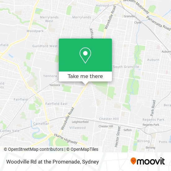 Woodville Rd at the Promenade map