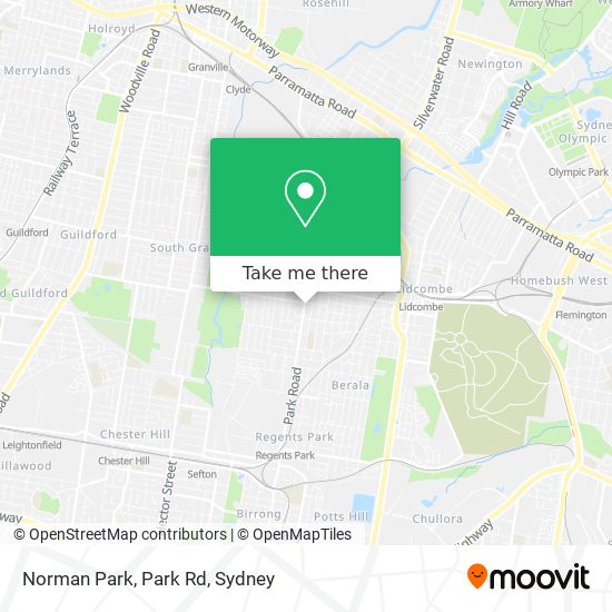 Norman Park, Park Rd map