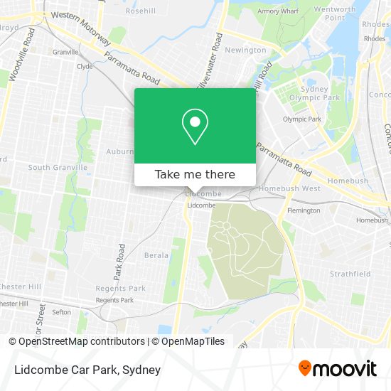 Lidcombe Car Park map