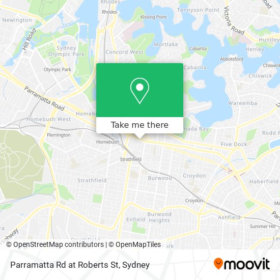 Parramatta Rd at Roberts St map