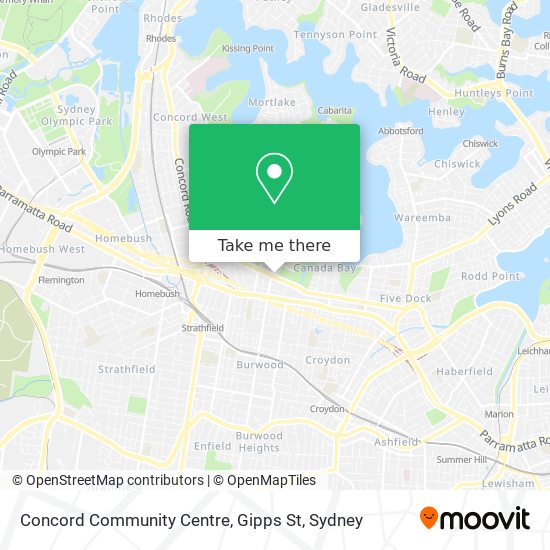 Concord Community Centre, Gipps St map