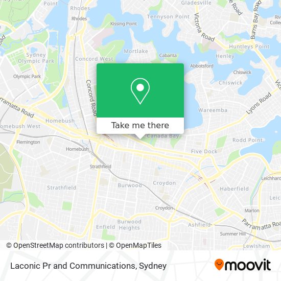 Laconic Pr and Communications map