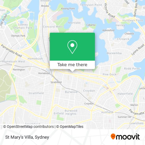 St Mary's Villa map