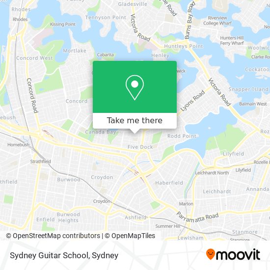 Mapa Sydney Guitar School