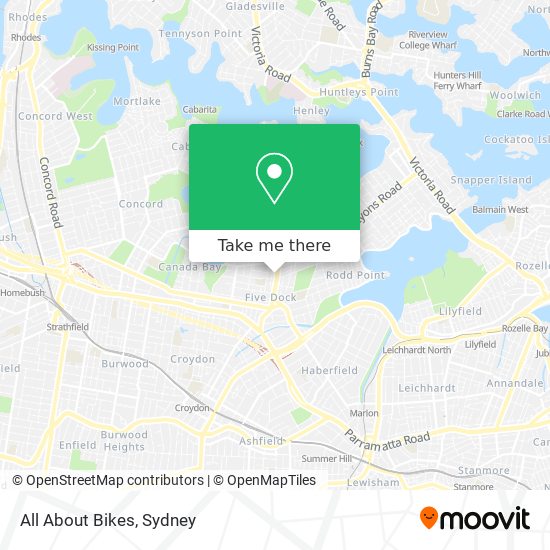 All About Bikes map