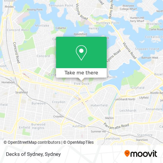Decks of Sydney map