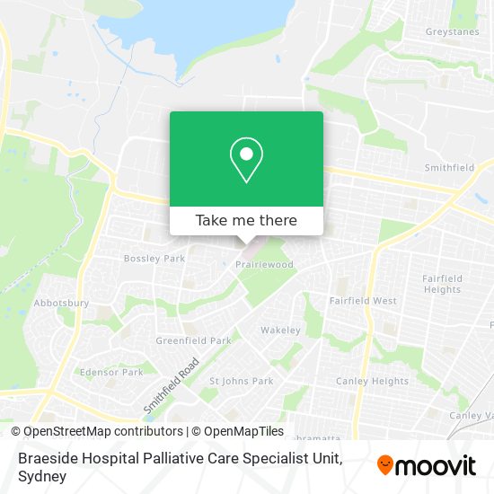 Braeside Hospital Palliative Care Specialist Unit map