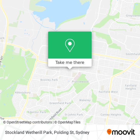 Mapa Stockland Wetherill Park, Polding St