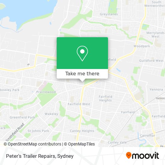 Peter's Trailer Repairs map