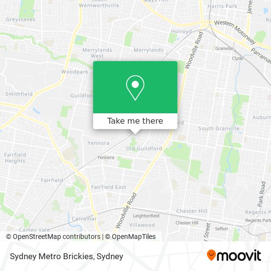 Sydney Metro Brickies map
