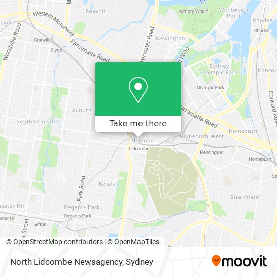 Mapa North Lidcombe Newsagency