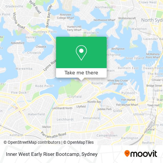 Inner West Early Riser Bootcamp map