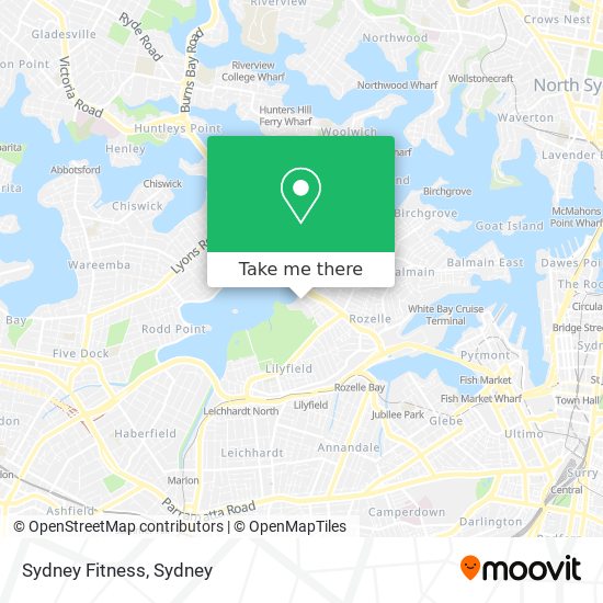 Sydney Fitness map