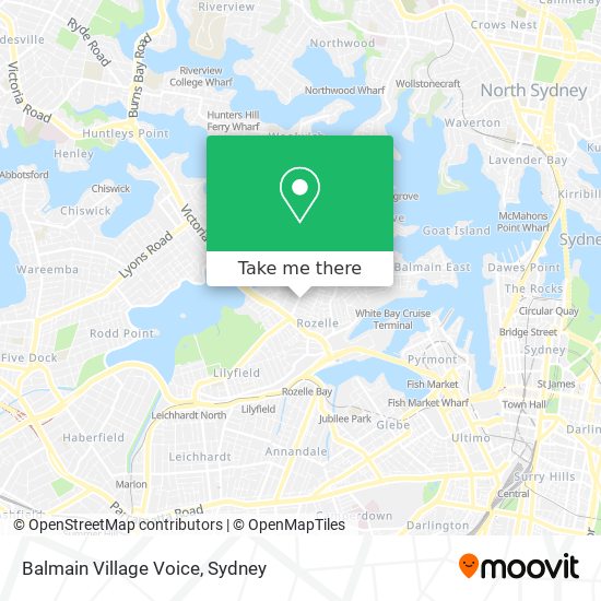 Balmain Village Voice map