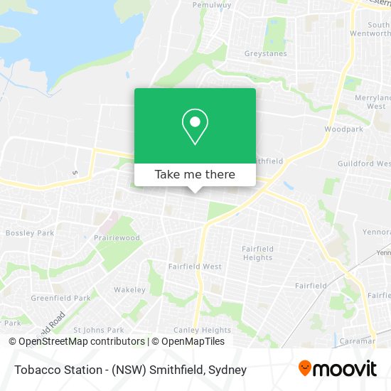 Mapa Tobacco Station - (NSW) Smithfield