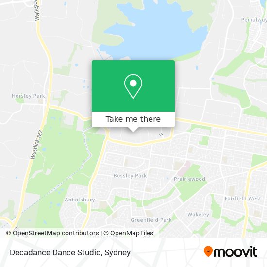 Mapa Decadance Dance Studio