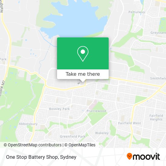 One Stop Battery Shop map