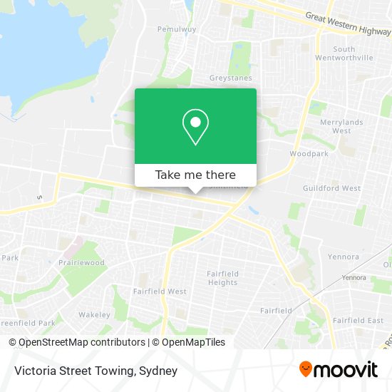 Victoria Street Towing map